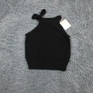 Easy Clothes Sweater Womens Small Medium Black Knit Halter Tank Top NWT